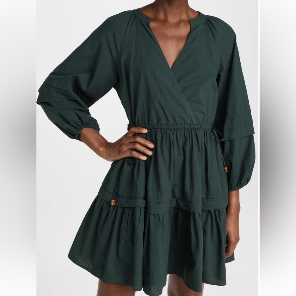 Madewell Crinkle Poplin Wrap Mini Dress